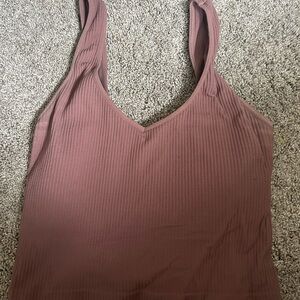 Women's Mauve Ribbed Tank Top